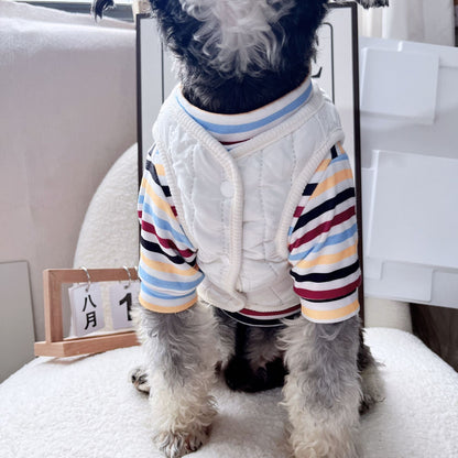 AutumnWinter Warm Dog Vest Two-Piece Set