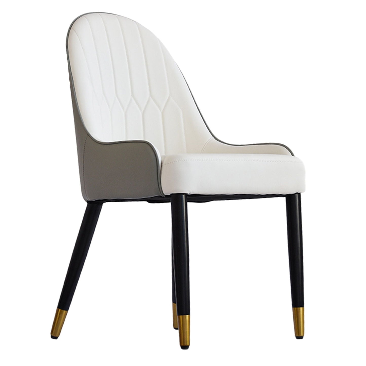 Modern Sponge-Filled Dining Chair, Solid Wood Metal Legs, Suitable For Restaurants, Living Rooms And Rooms (Set of 2)