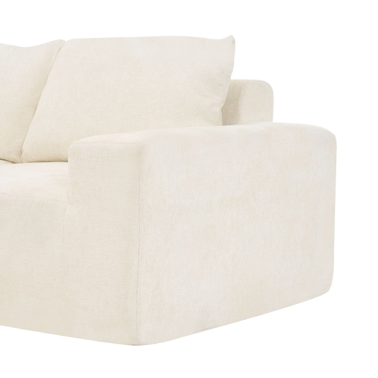 Modular Cloud Sectional Sofa Set, U-Shaped Upholstered Couch With Deep Seat