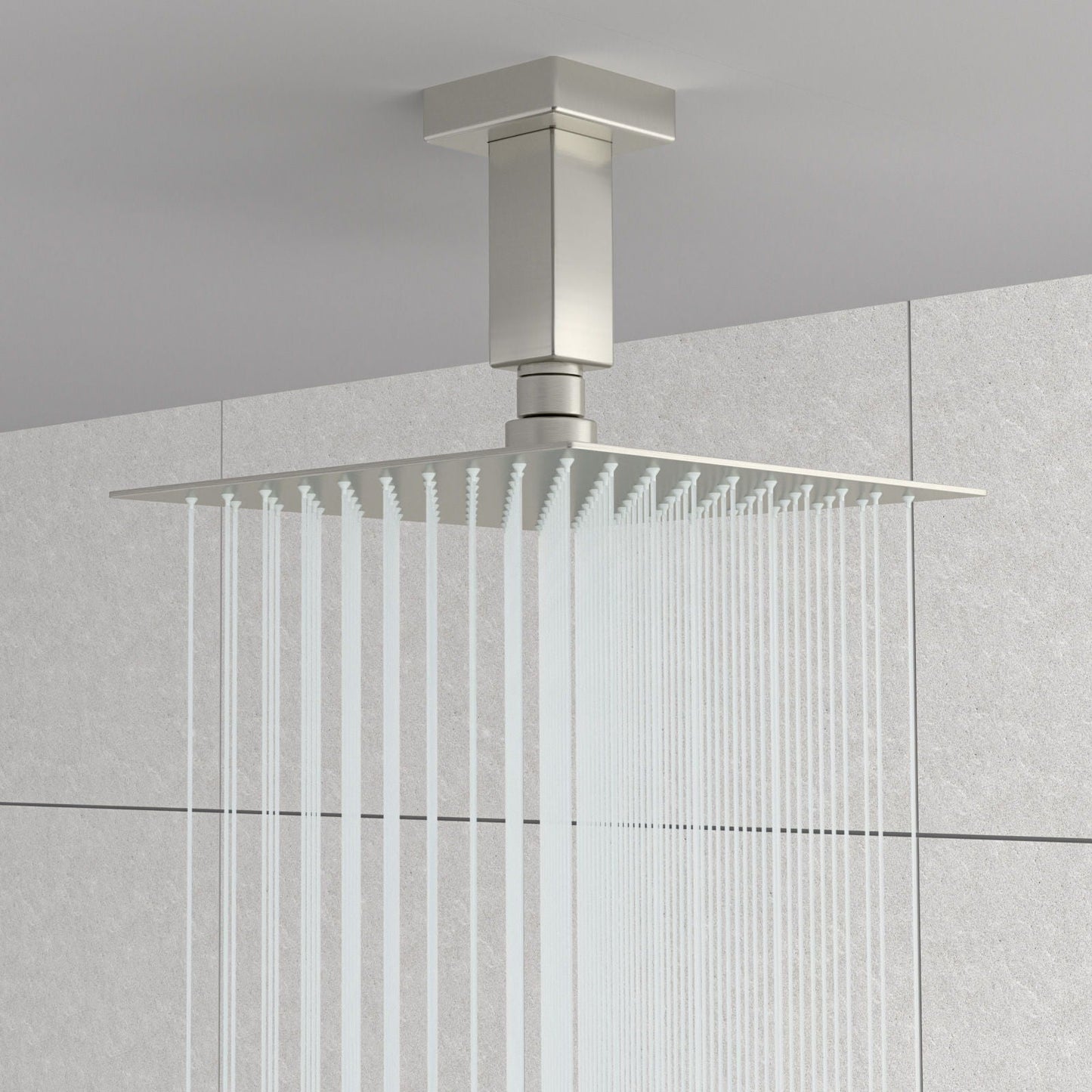 Ceiling Mounted Shower Arm With Flange Stainless Steel
