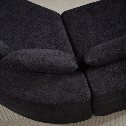 Modular Sofa Set in Chenille Fabric
