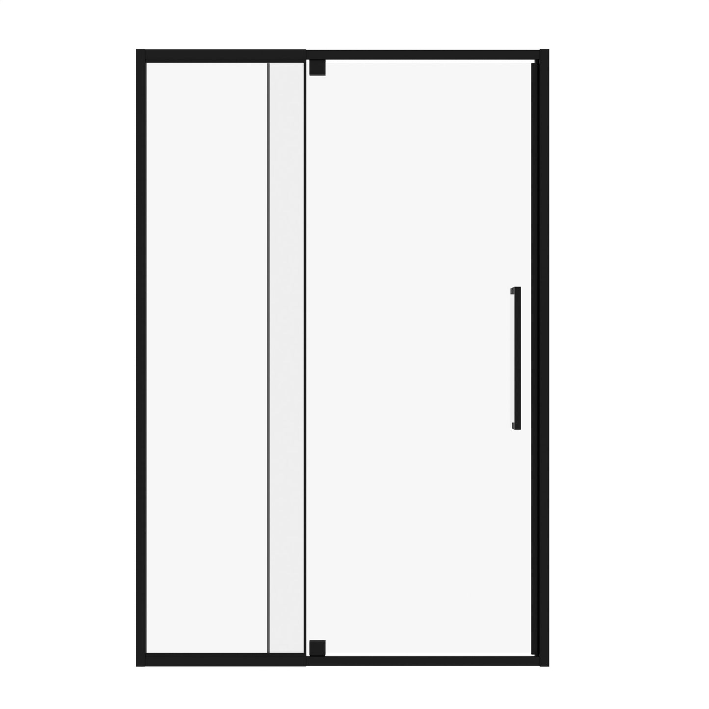Semi Frameless Pivot Hinged Shower Door, Reversible Design