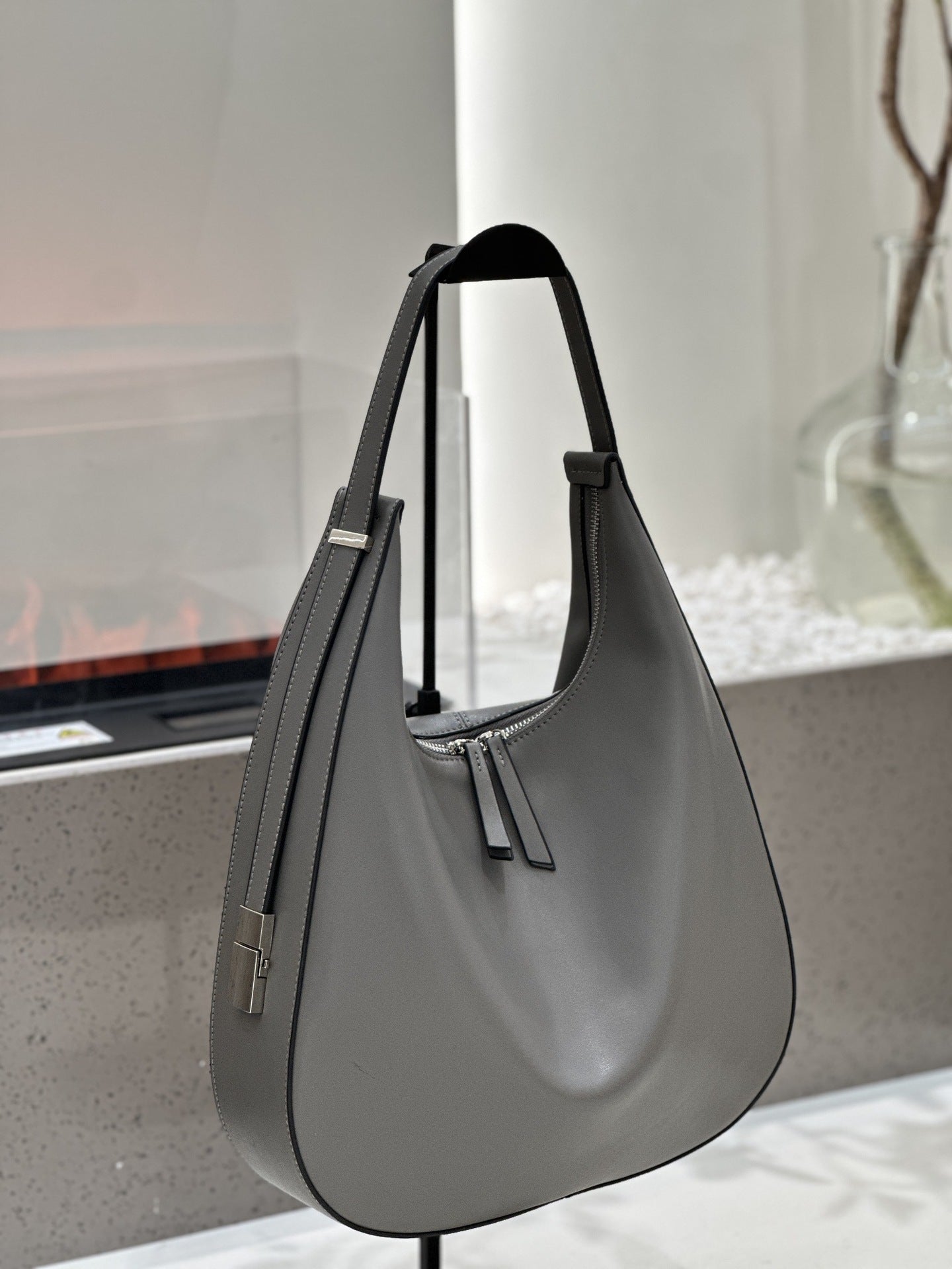 Genuine Leather Women's Cross-Border First Layer Cowhide HOBO Shoulder Bag Handbag Simple Versatile Bucket Bag ...