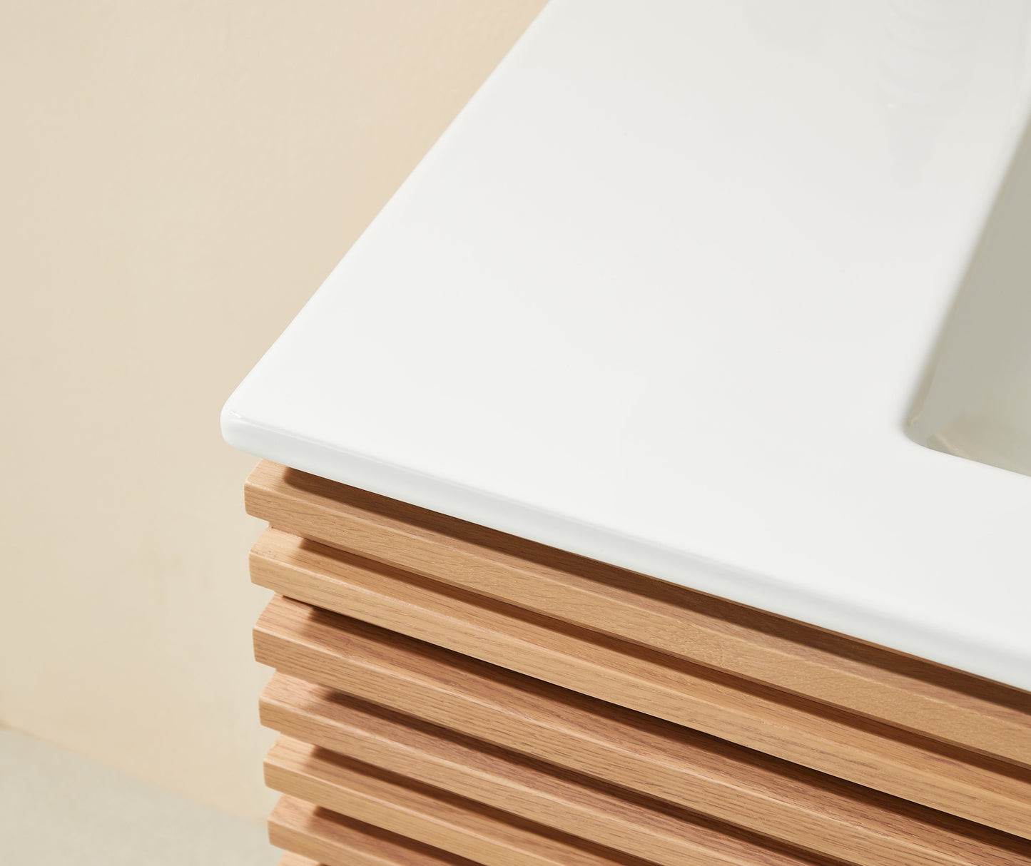 Pre-Assembled 36" Wall Mounted Floating Single Vanity Cabinet with Ceramic Top