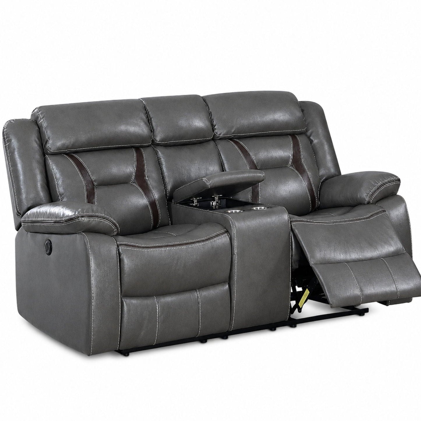 Living Room Set With Pillow Armrest And Tufted Backrest