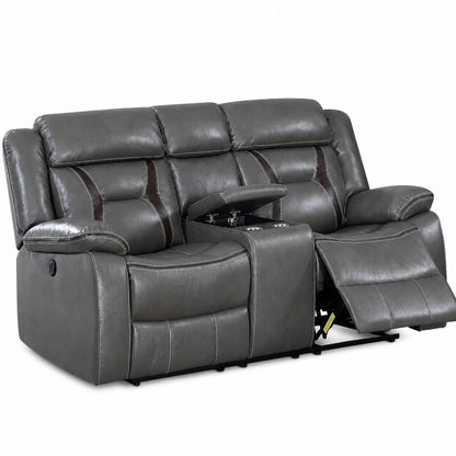 Living Room Set With Pillow Armrest And Tufted Backrest