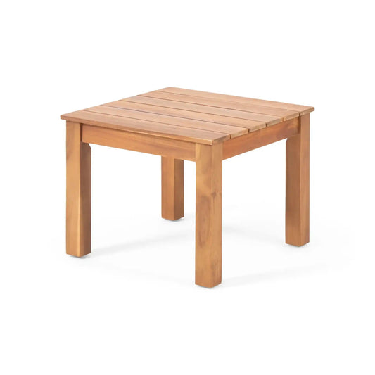Halcyon Outdoor Side Table With Slat Design