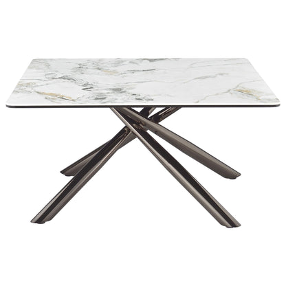 Carvell Square Sintered Stone Top Coffee Table Mirage White
