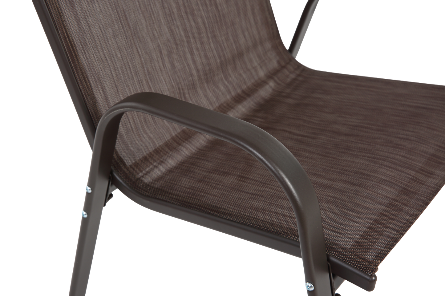8 Piece Patio Chairs with Breathable Textilene Fabric - Brown