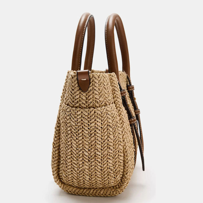 Straw Woven Hand-held Shoulder Crossbody Bag