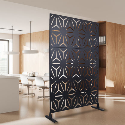 Outdoor & Indoor Metal Privacy Screen, Freestanding Decorative Panels