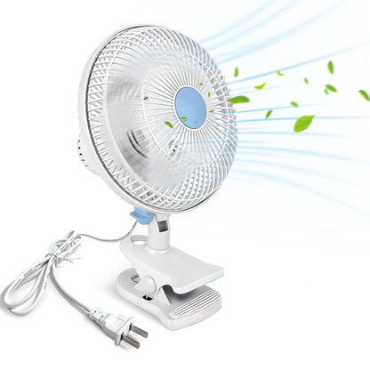 8.66" Clip On Fan with 90° Oscillation & 2 Speed Settings