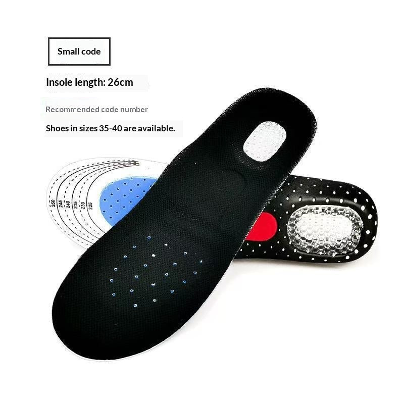 Arch-support Athletic Insoles With Sweat-absorbing Latex Air Cushioning
