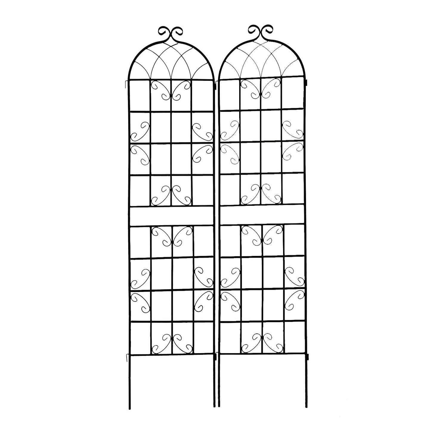 Metal Garden Rustproof Trellis For Climbing Plants Outdoor Flower Support