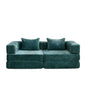 Convertible Floor Sofa Bed With Pillow Back Support Armrest