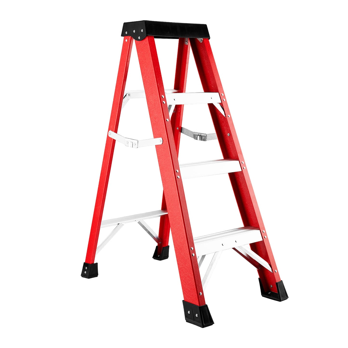 Fiberglass Single-Sided Stepladder for Electrical and Construction Use