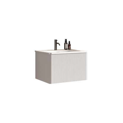 Etna 24" Striped Soft White Bathroom Vanity