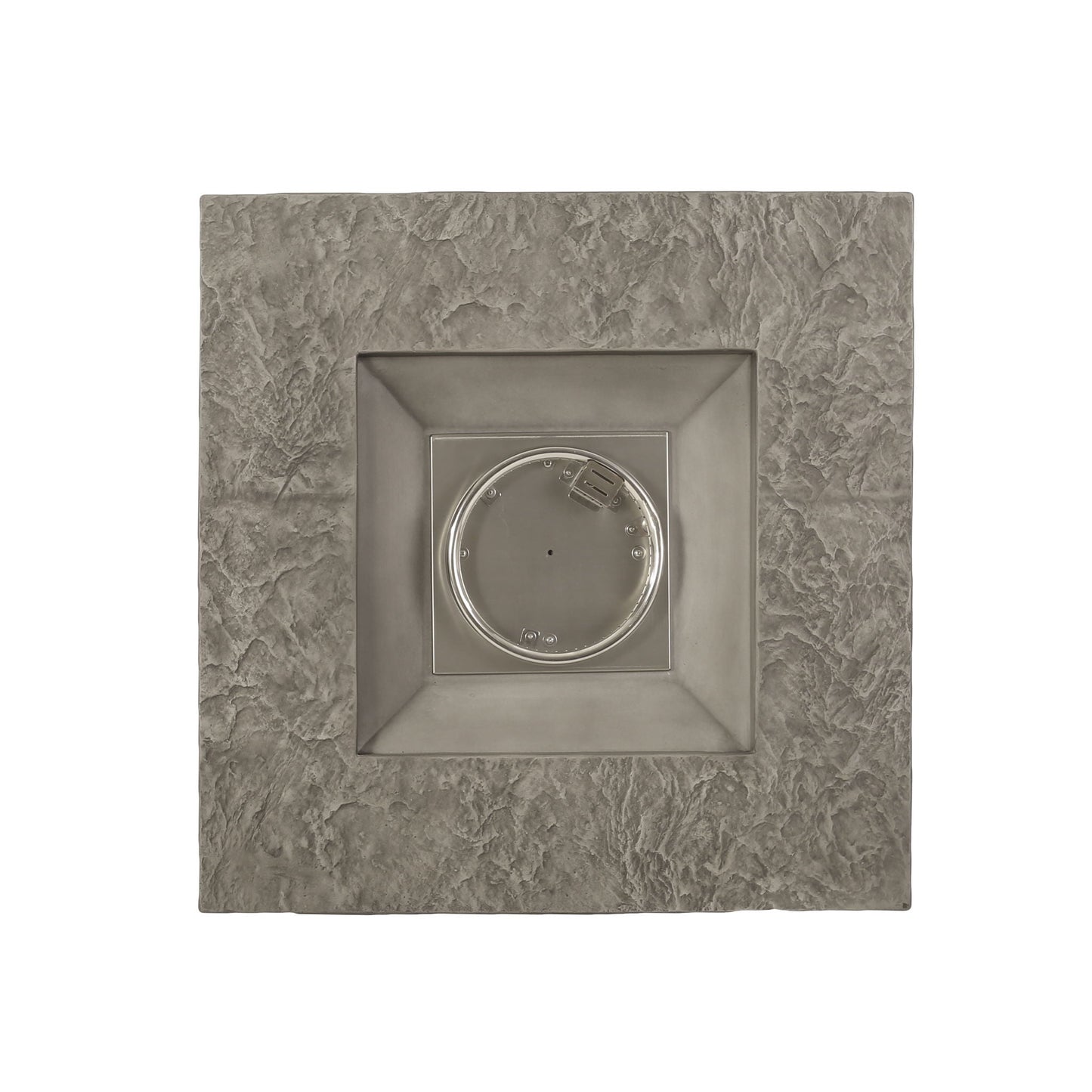 Classic Design Square Fire Pit With Top And 40,000 Btu Heat Output - Stone Gray