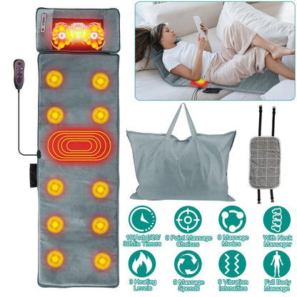 Full Body Electric Massage Mat with Heat & Vibration