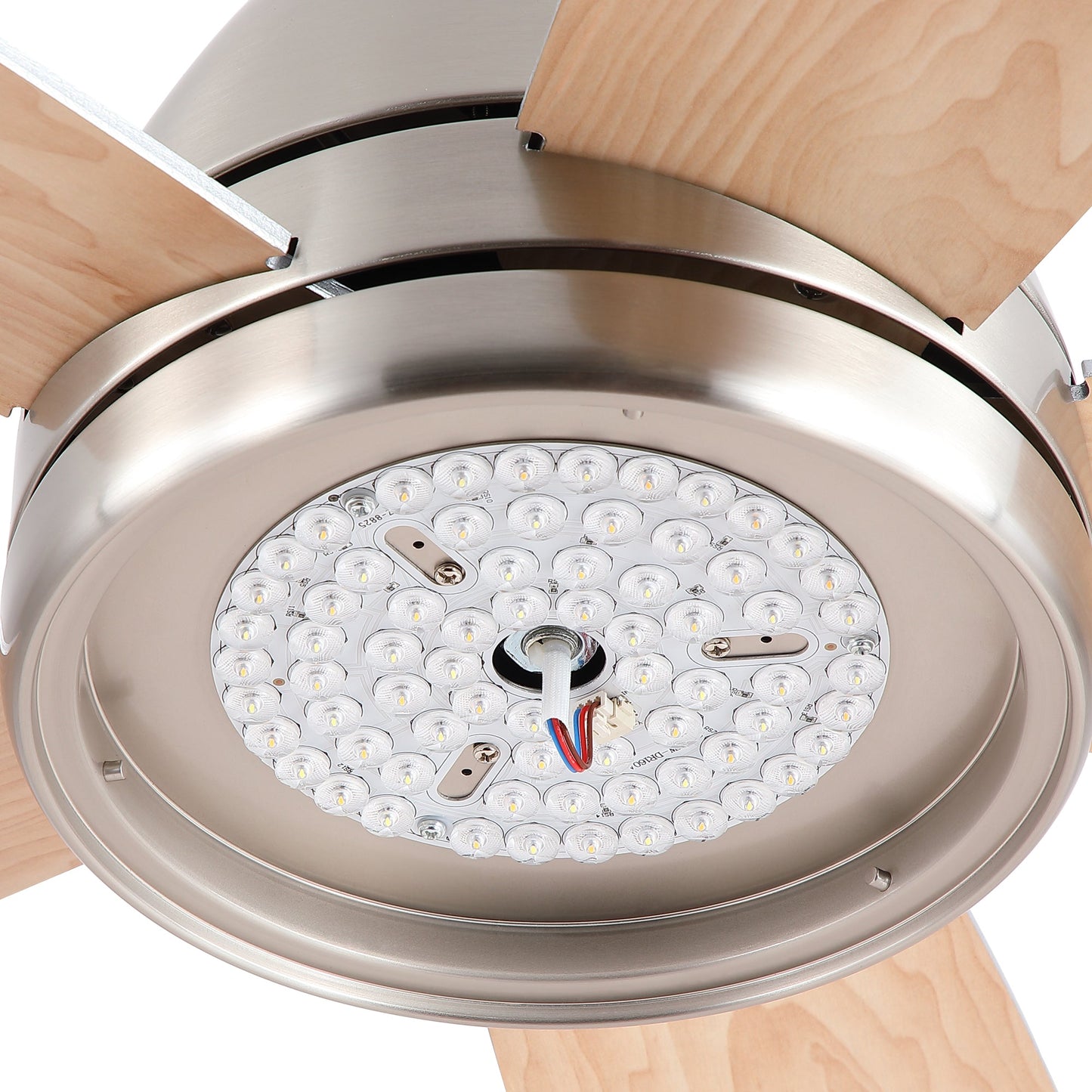 52 in. Indoor Brushed Nickel Ceiling Fan with Integrated LED Light Kit and Remote