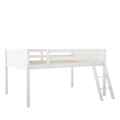 Low Loft Bed With Adjustable Ladder