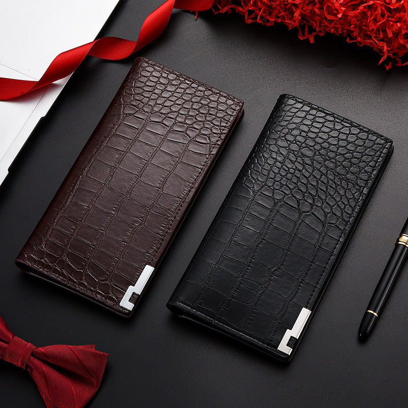 Mens Long Zipper Card Holder And Wallet 2-in-1