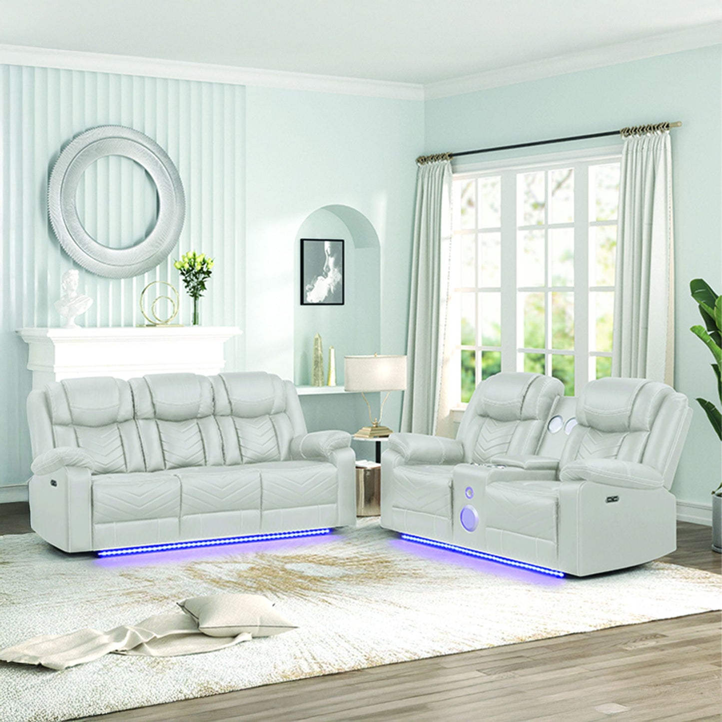 Challenger LED Power Recliner Set