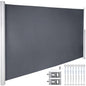 Retractable Side Awning, 71''-118'' Full Aluminum Rust-Proof Outdoor Privacy Screen