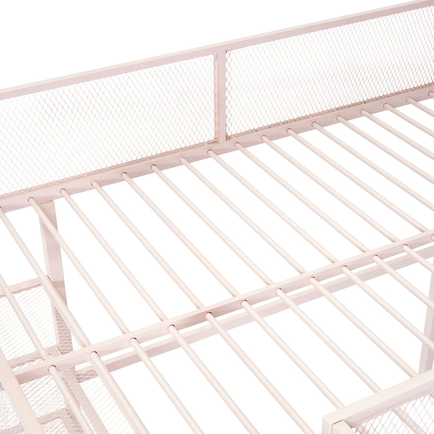 Loft Bed With 4 Tier Shelves And Storage