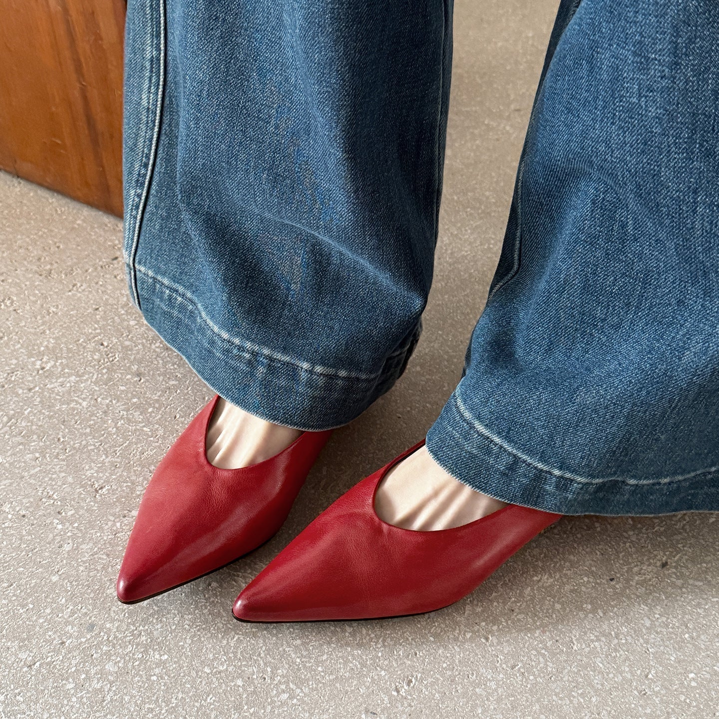 New-style Cowhide Minimalist Versatile Small Leather Shoes