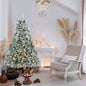 4FT Prelit Flocked Christmas Tree With Pine Needles & Eucalyptus Leaves