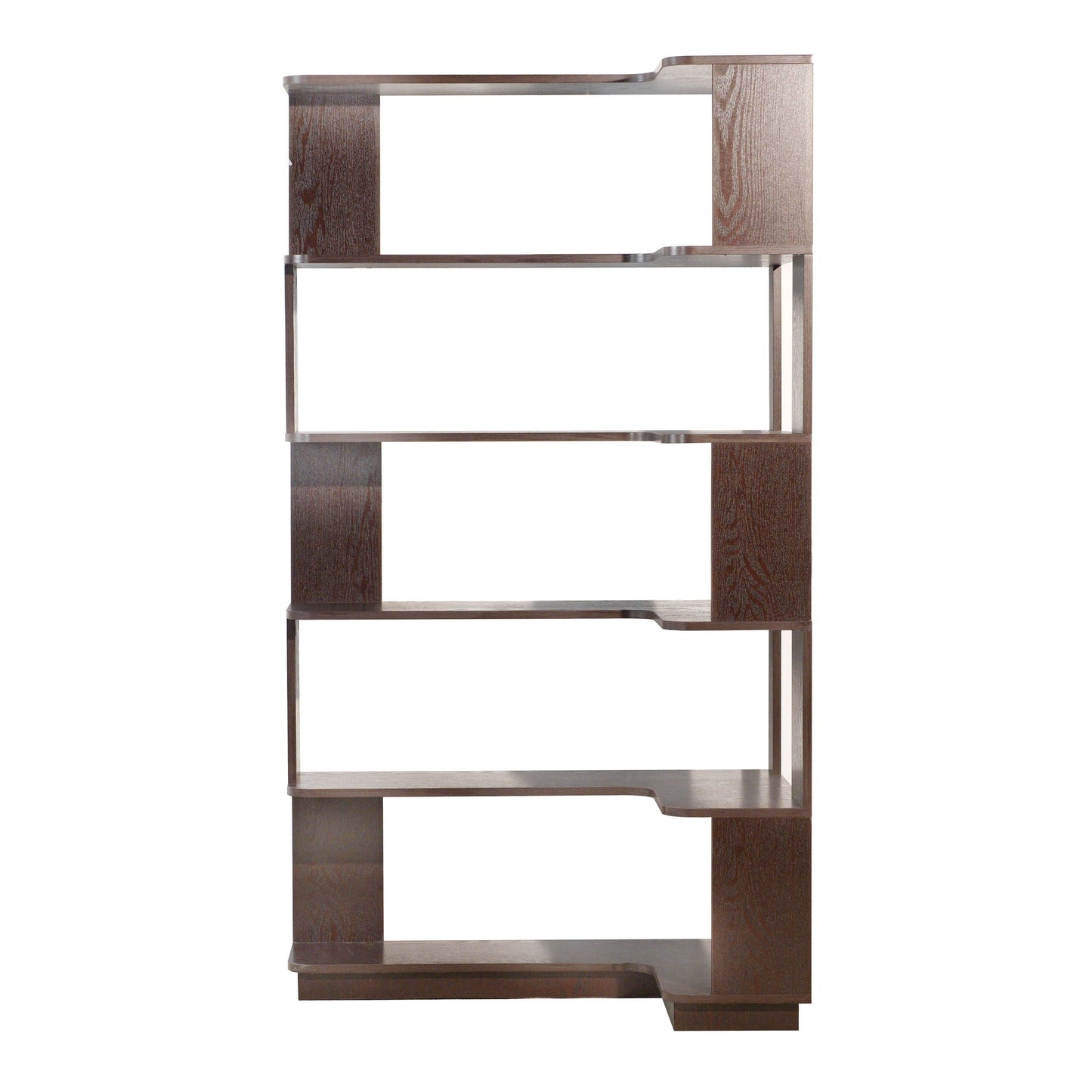 Ox Blood - Red 90Cm L-Shaped Freestanding Corner Bookshelf With Anti Tip Safety, Storage Cabinet For Living Room - Ox Blood Red