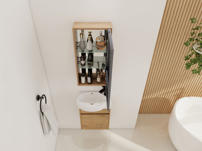 14'' Bathroom Mirror Cabinet with Storage
