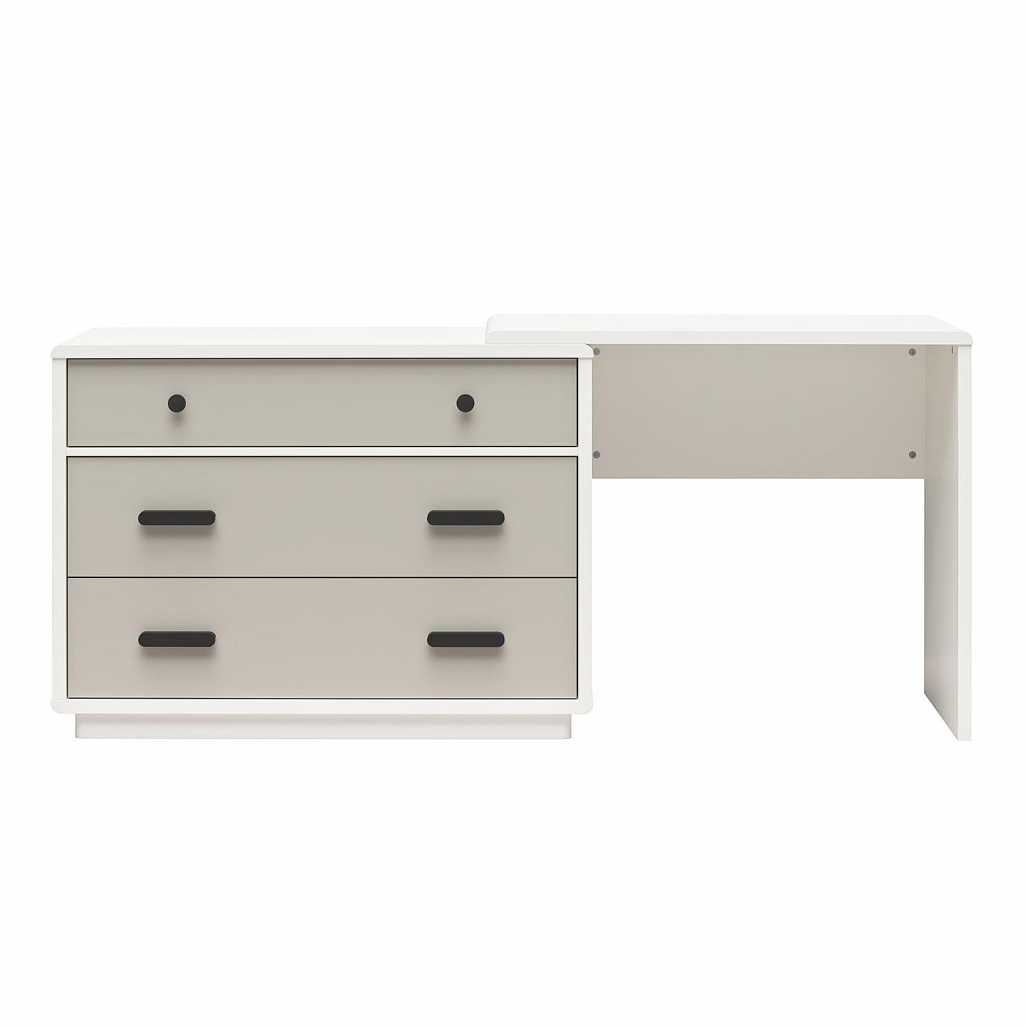 Valencia - 3 Drawer Dresser And Desk - Taupe