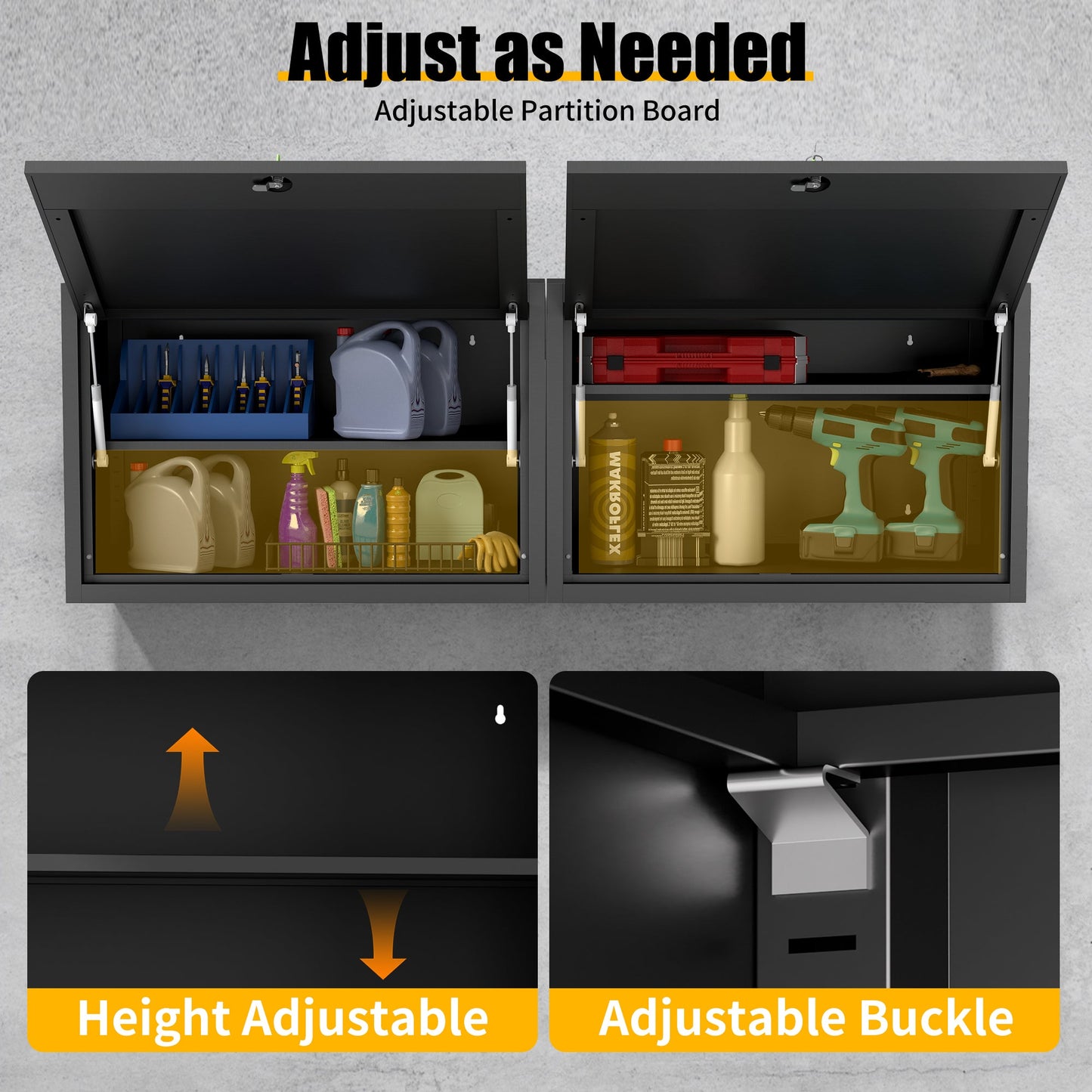 Heavy Duty Metal Wall Mounted Tool Storage Cabinet
