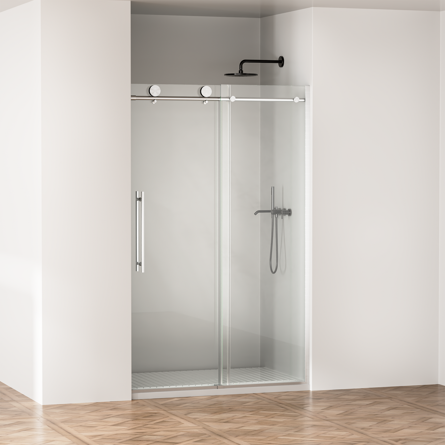 Frameless Sliding Shower Door, 44-48 in W x 75 in H