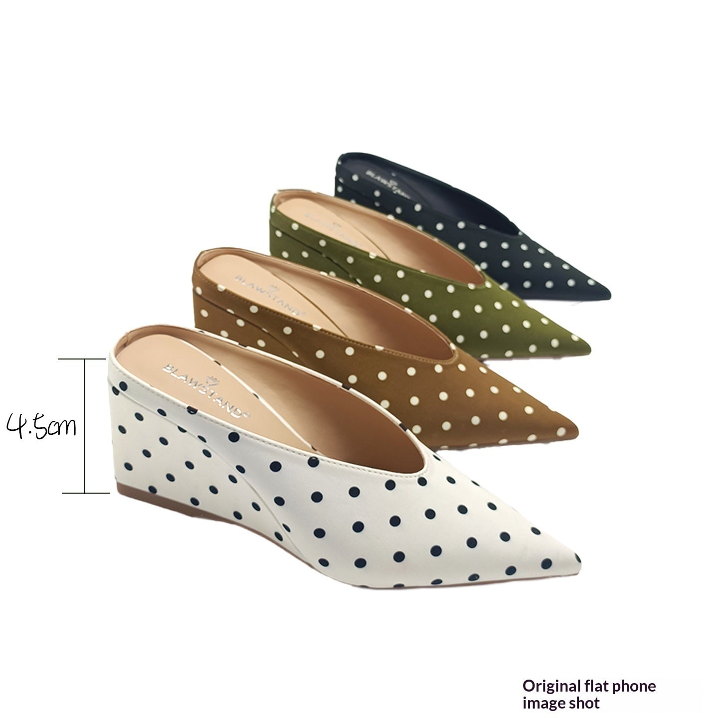 Elegant And Classic Polka-dot Wedge-pointed-toe Pumps