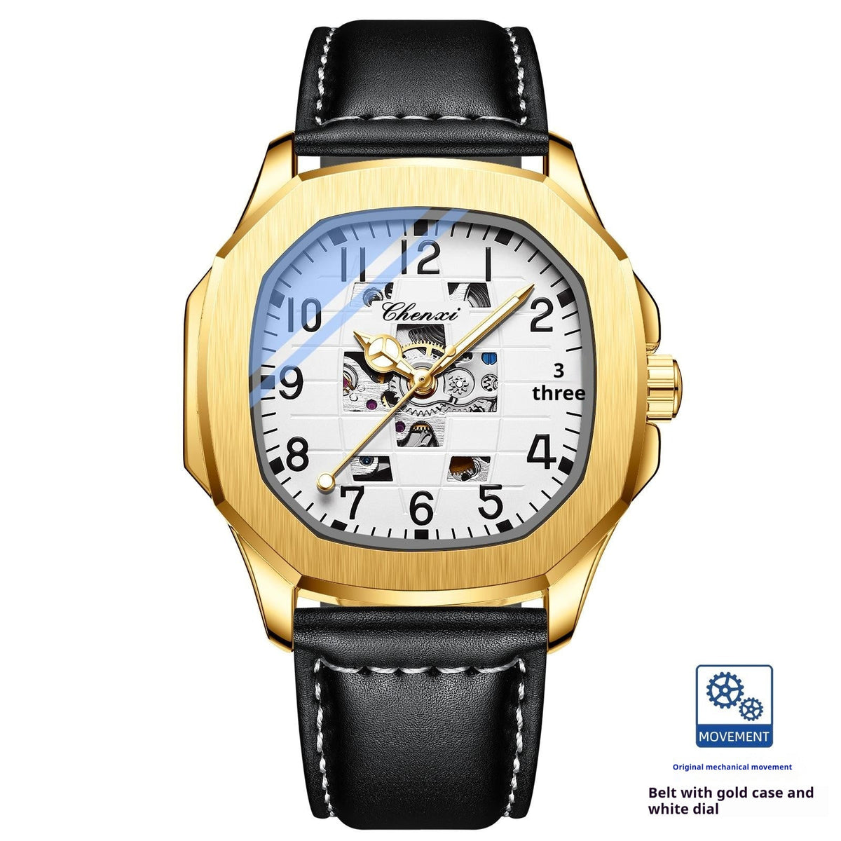 High-end Square Mechanical Mens Watch