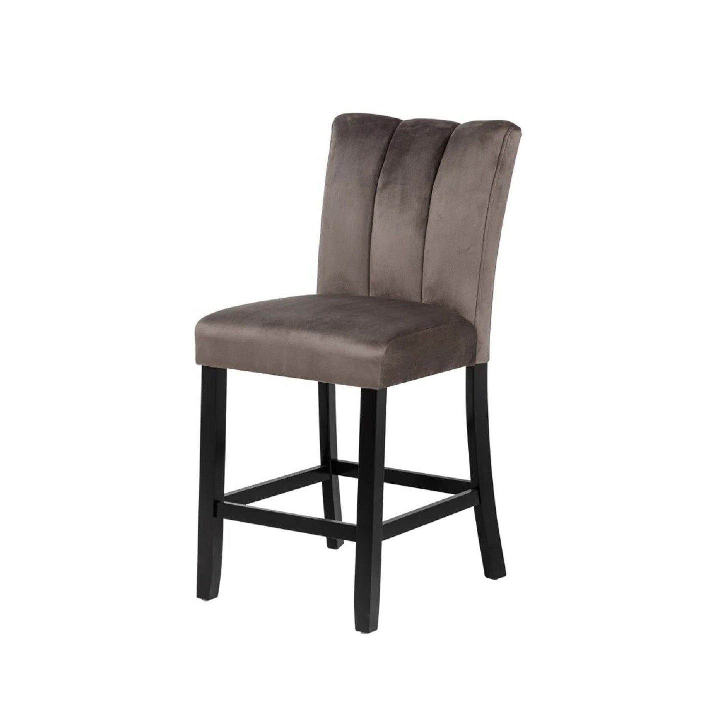 5 Piece Counter Dining Set With Table, Chairs - Black / Brown