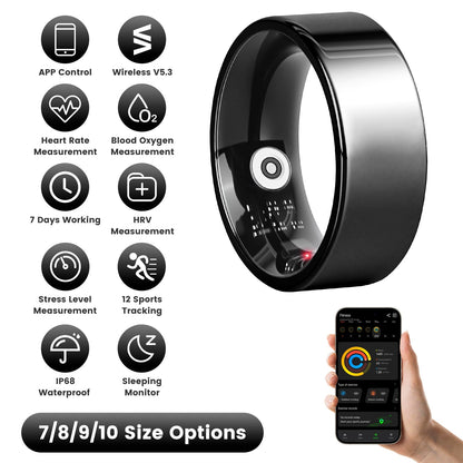 Smart Ring Health Tracker with Sleep & Fitness Monitoring
