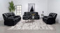 Camila 3-piece Upholstered Reclining Sofa Set Black