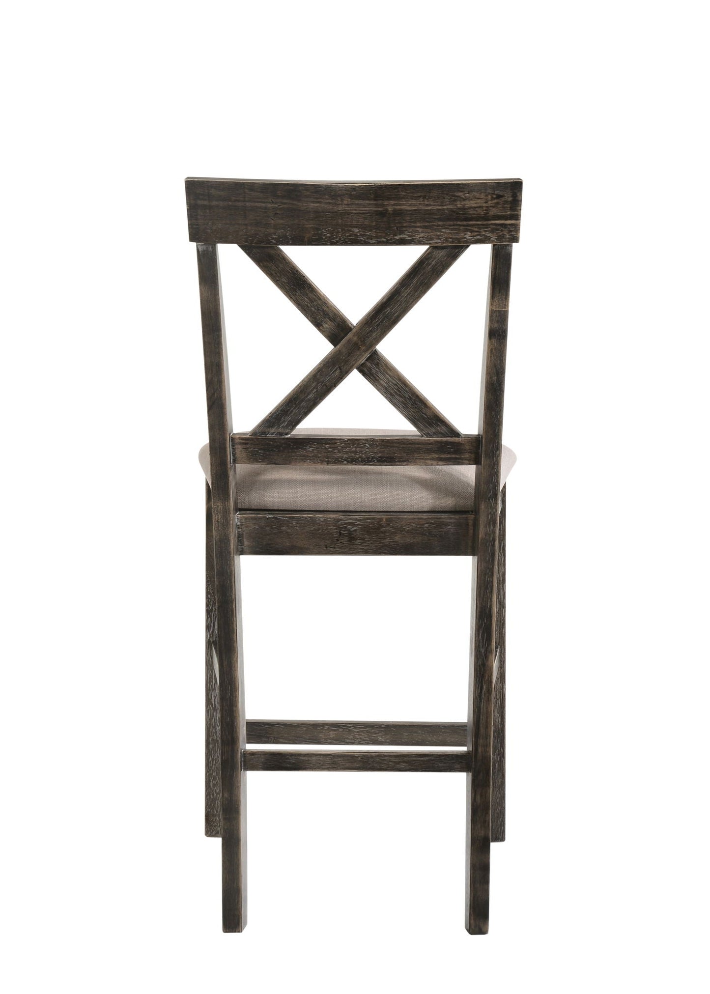 Martha II Weathered Counter Height Chair Set of 2 - Gray / Tan