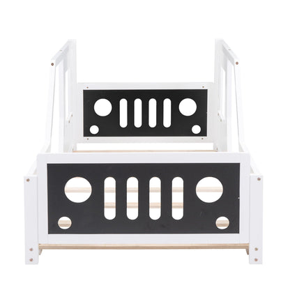 Classic Car Shaped Platform Bed With Wheels