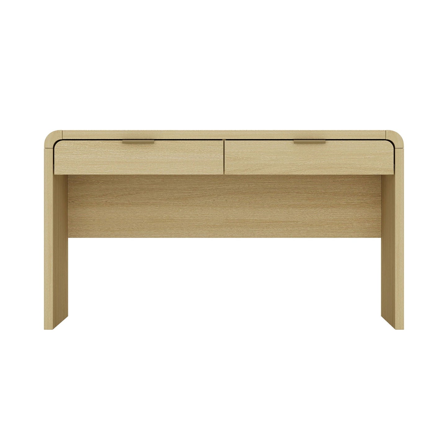 Grace - Office Desk With 2 Drawers - Oak