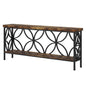 Extra Long Console Table With Open Storage Shelves