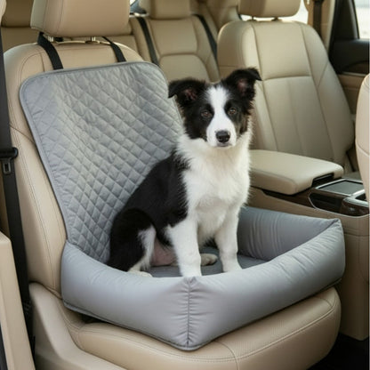Dog Car Seat For Small Medium Dogs, Pet Front Seat Protector, Black Waterproof & Scratch-Proof Dog Car Seat Cover Booster Sofa, Non-Slip Portable Travel Safety Pet Carrier Bed For Car Truck SUV