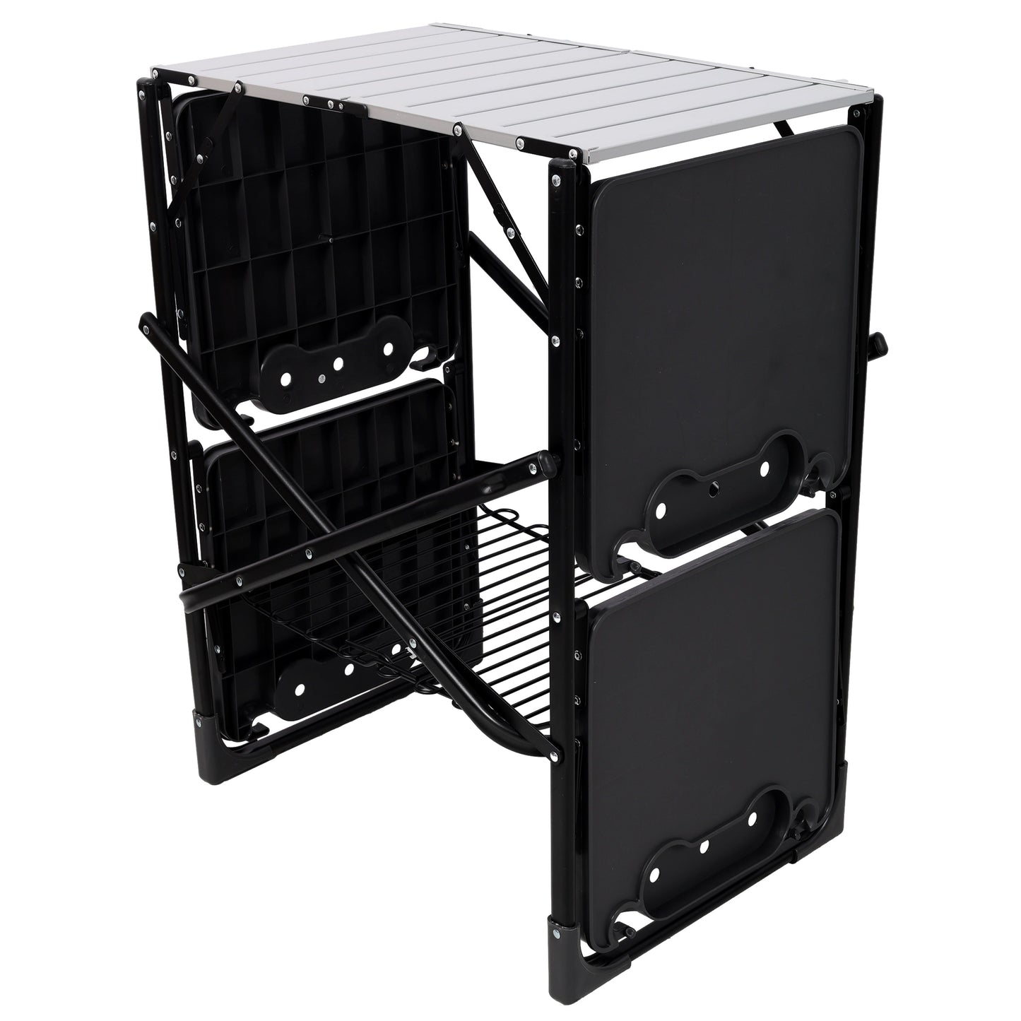 Folding Camping Kitchen Table - Portable Outdoor Cooking Station