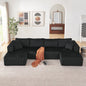 132" U Shaped Modular Sectional Sofa