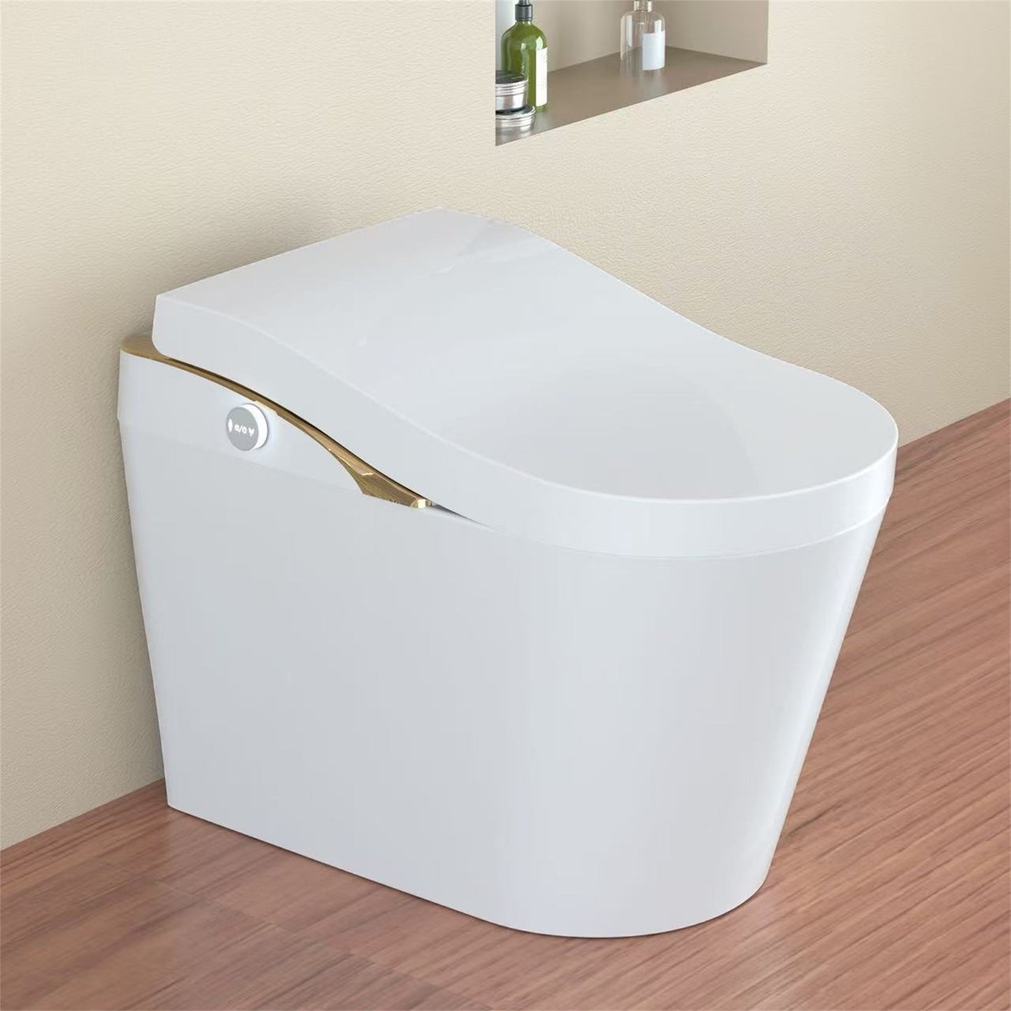 Modern Smart Toilet With Bidet, Auto Flush, Heated Seat, and More