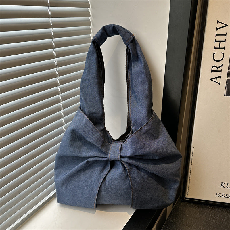 Denim Commuter Bag Large Capacity Trendy And Stylish Single-shoulder Design
